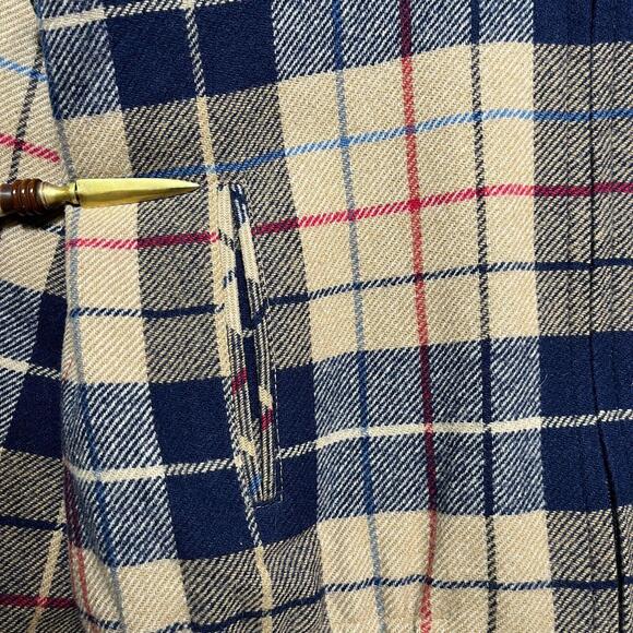 Vintage 90's Pendleton Plaid Wool Zipper Jacket Blazer Women Size S - Picture 5 of 14